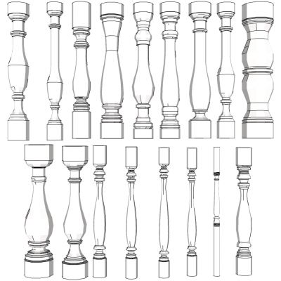 欧式构件宝瓶楼梯栏杆扶手