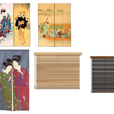 日式日本料理窗帘竹帘挂帘