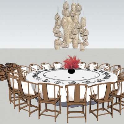 新中式包间餐桌