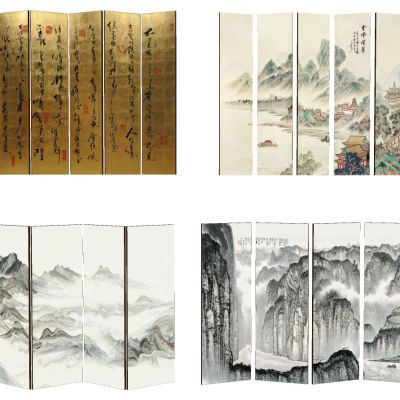 新中式花格屏风隔断