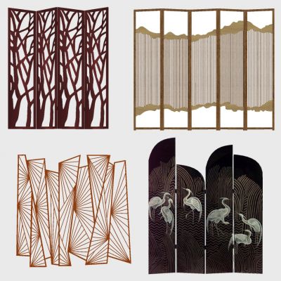 新中式花格屏风隔断