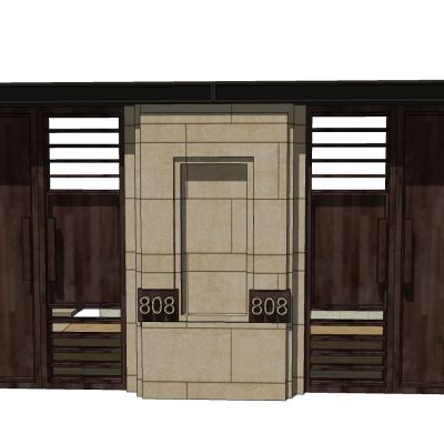 中式欧式庭院别墅大门