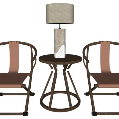 新中式圈椅椅子变几台灯