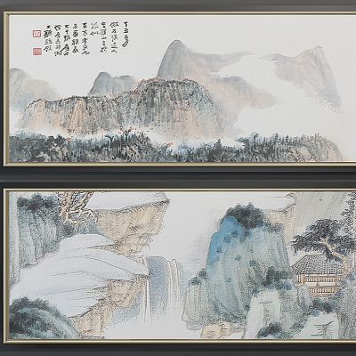 新中式山水挂画装饰画