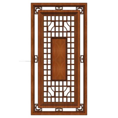 中式花格雕花屏风隔断