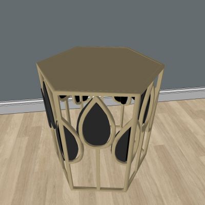 简欧金属轻奢圆几