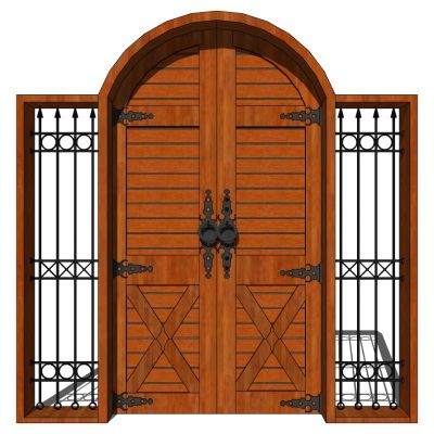 欧式庭院别墅木板大门