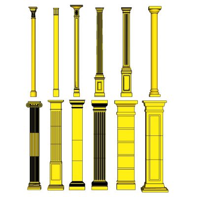 欧式法式罗马柱柱子楼梯栏杆柱子壁柱