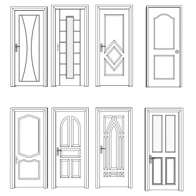 现代实木门组合