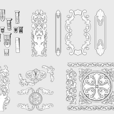 欧式法式柱头角花雕花