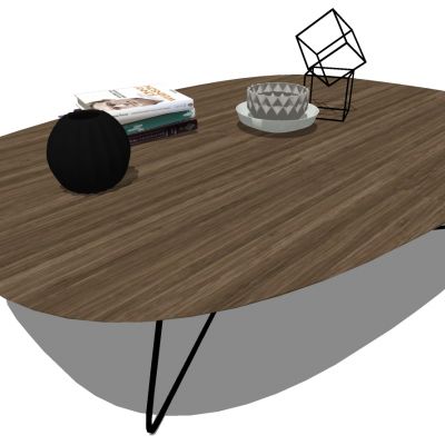 北欧现代金属实木茶几圆几边几摆件组合