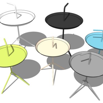 北欧现代边几圆几灯几