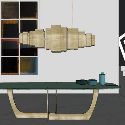 现代轻奢简约单人椅子桌子餐桌