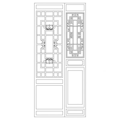 新中式花格屏风花窗门隔断窗花格
