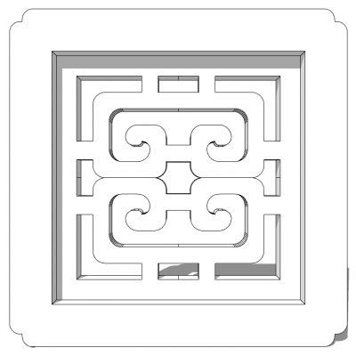 中式景窗花窗花格