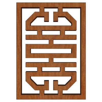 中式花格屏风隔断