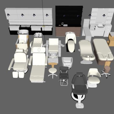 现代美容美发专用椅按摩椅洗头床美发椅