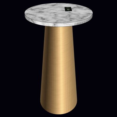 现代简欧式轻奢金属边几圆几灯几