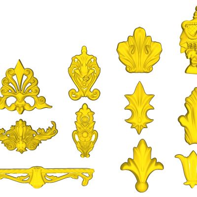 欧式法式雕花石膏雕花花纹构件