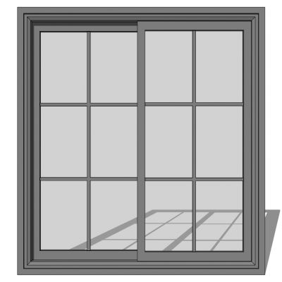 现代建筑阳台窗户