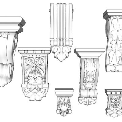 欧式法式雕花构件角花