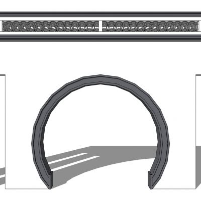 中式庭院月亮门月洞门墙