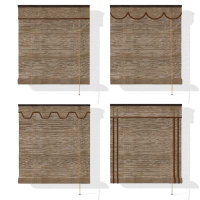 新中式禅房茶楼百叶帘席帘竹帘