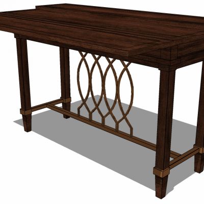 美式欧式古典实木梳妆台写字台