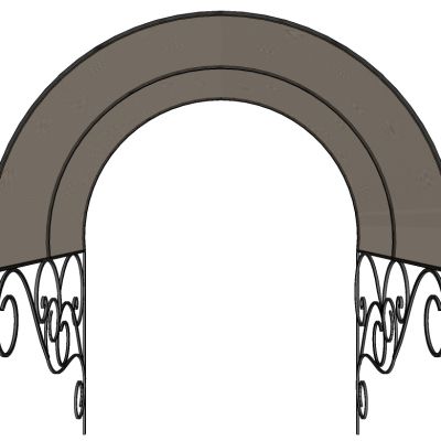 欧式铁艺遮阳棚