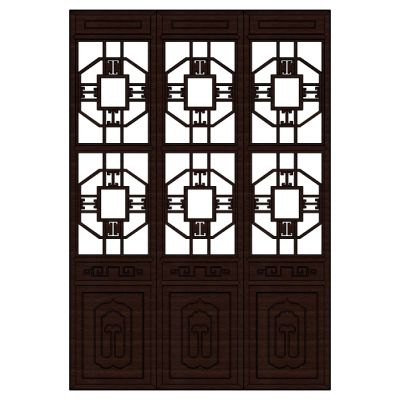 新中式花格屏风隔断