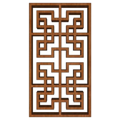 中式花格屏风隔断