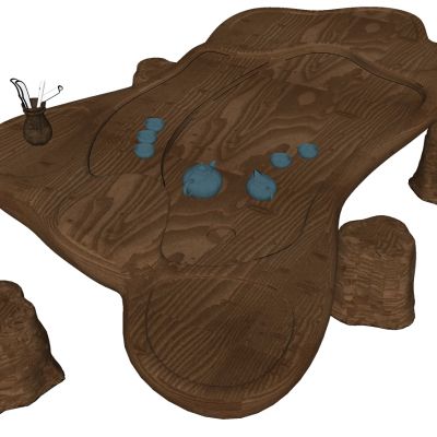 中式实木茶几茶桌椅