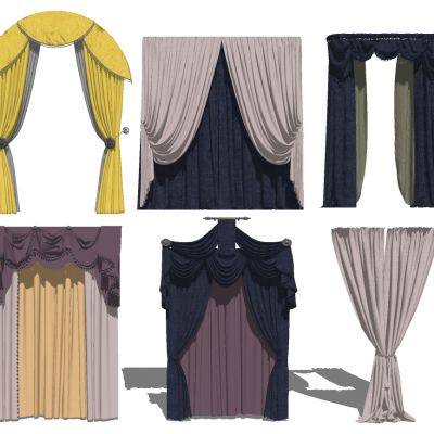 欧式法式小窗户拱形窗户窗帘罗马帘