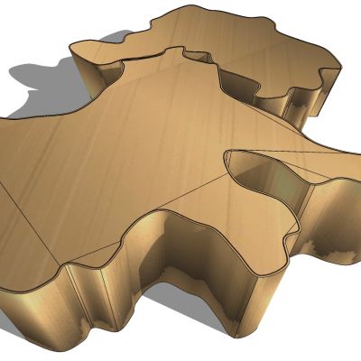 现代实木异形茶几边几
