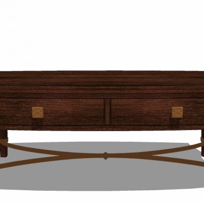 美式古典欧式实木茶几