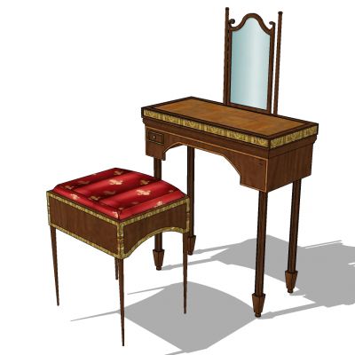 欧式法式现代梳妆台化妆台镜子