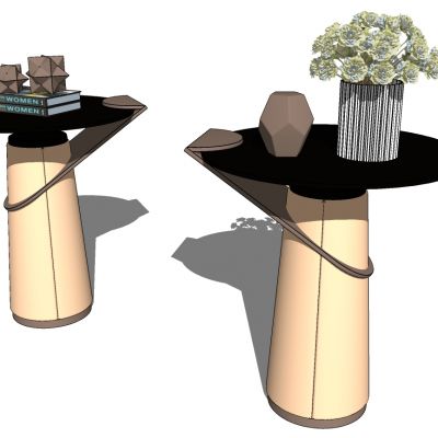 现代轻奢金属大理石角几圆几边几摆件
