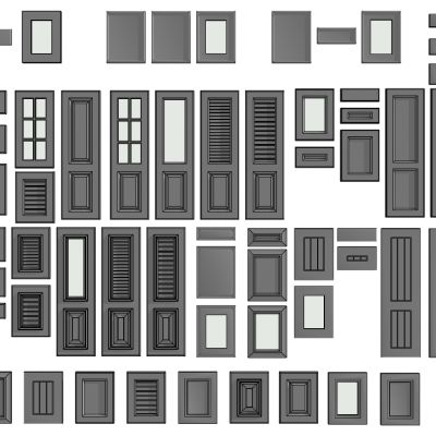现代吸塑门实木百叶衣柜