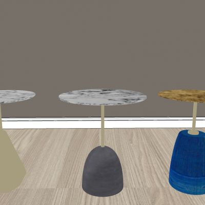 现代简约轻奢大理石圆几