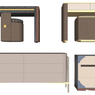 北欧现代新中式梳妆台化妆台