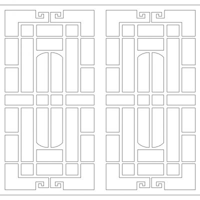 新中式花格屏风花窗门隔断窗花格