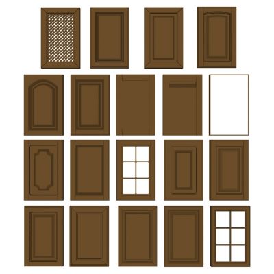 现代欧式法式花格木门