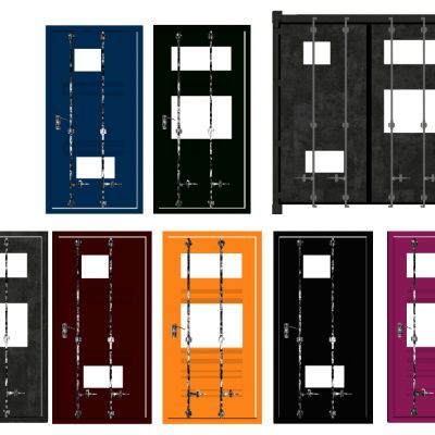 工业风工业风实木铁管道平板门