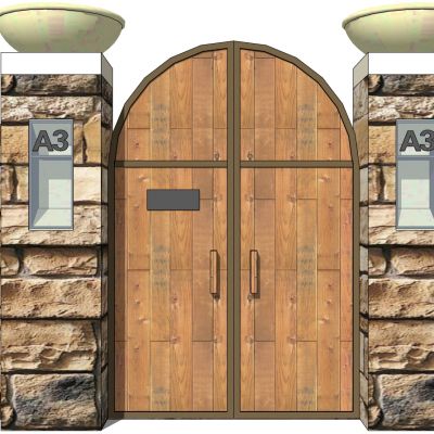 欧式庭院别墅木板大门