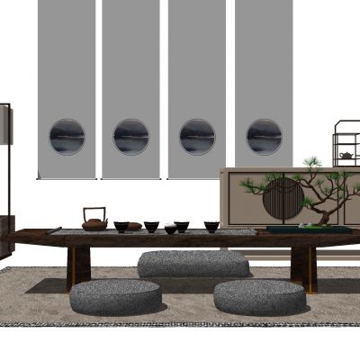 新中式泡茶桌椅