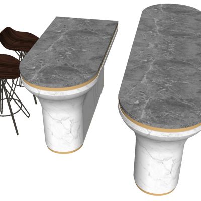 北欧大理石吧台椅子