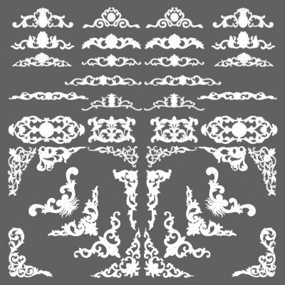 欧式法式雕花构件角花石膏雕花