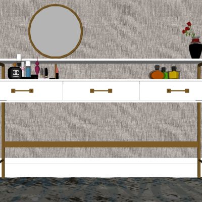 现代化妆台梳妆台化妆品摆件组合