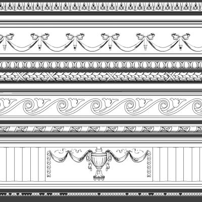 欧式法式石膏线线条平线脚