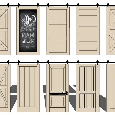 现代实木门组合